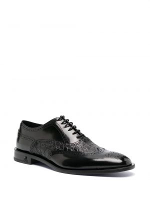 Chaussures oxford en cuir Philipp Plein noir