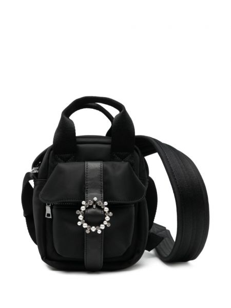 Чанта с катарама с кристали Simone Rocha черно
