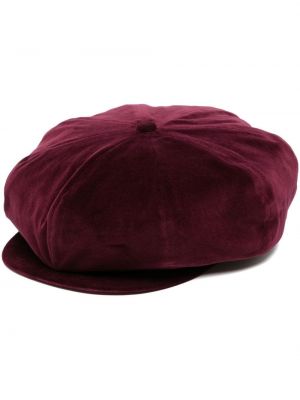 Fløyel cap Yohji Yamamoto rød