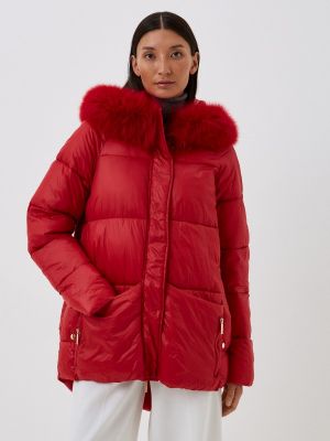 Утепленная демисезонная куртка Fracomina красная
