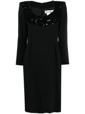 Dolga obleka s cvetličnim vzorcem Givenchy Pre-owned črna