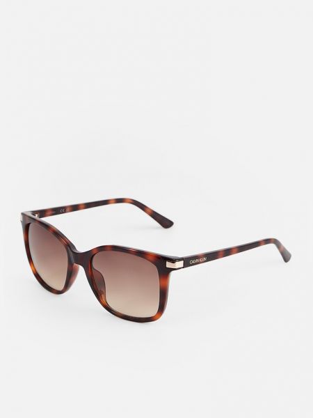 Okulary przeciwsłoneczne Calvin Klein brązowe