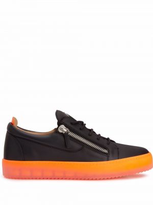 Læder sneakers Giuseppe Zanotti sort