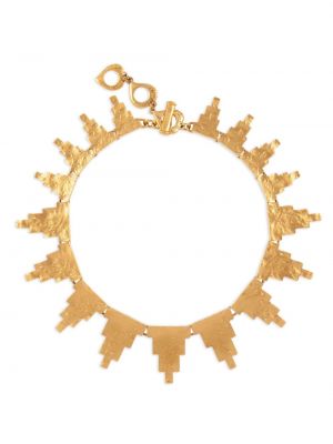 Colier cu imprimeu geometric Yves Saint Laurent Pre-owned auriu