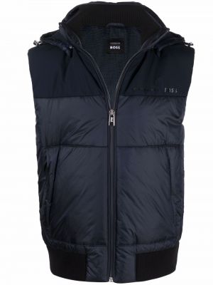 Hette zip vest Boss blå