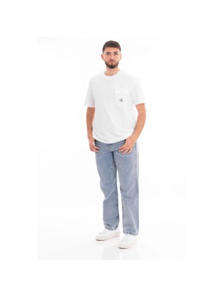 T-shirt mit taschen Calvin Klein Jeans weiß