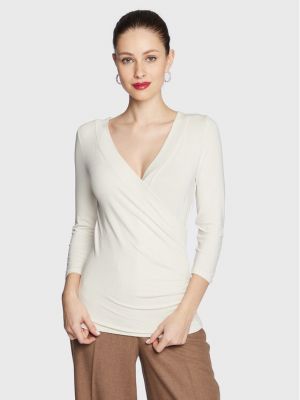 Блуза slim Lauren Ralph Lauren бяло