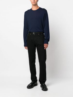 Vilnas džemperis merino ar apaļu kakla izgriezumu Michael Kors zils