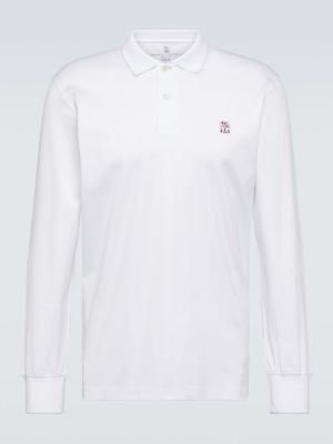 Jersey de algodón de tela jersey Brunello Cucinelli blanco
