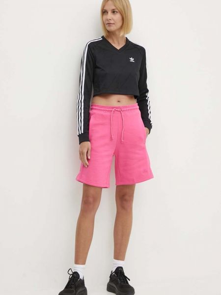 Однотонные шорты Adidas розовые
