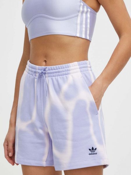 Pamut magas derekú rövidnadrág Adidas Originals lila