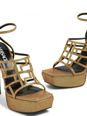 Křišťálové sandály Versace zlaté