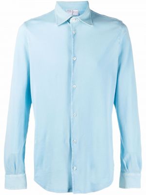 Camisa con botones Fedeli azul