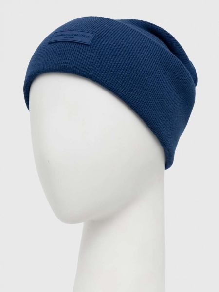 Dzianinowa czapka Abercrombie & Fitch niebieska