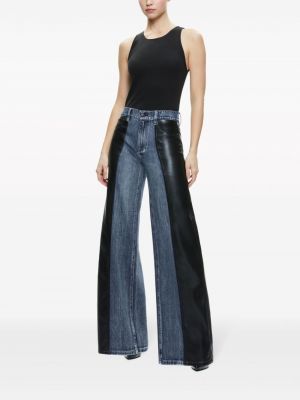 Jeansy relaxed fit Alice + Olivia niebieskie