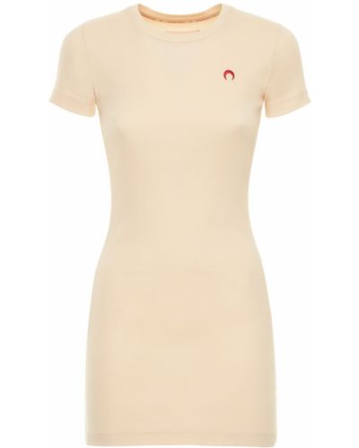 Bavlnené mini šaty Marine Serre biela