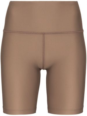 Pantalones cortos deportivos de cintura alta Abysse marrón