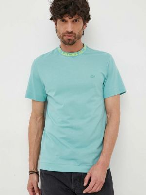 Тениска с дълъг ръкав с апликация Lacoste зелено