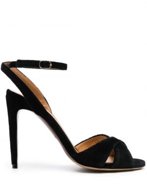 Sandały skórzane Ralph Lauren Collection czarne