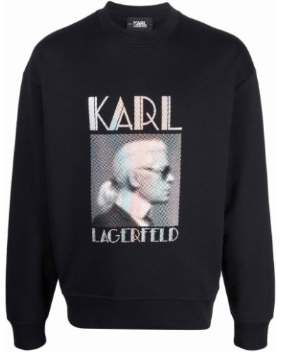 Sudadera con estampado Karl Lagerfeld negro