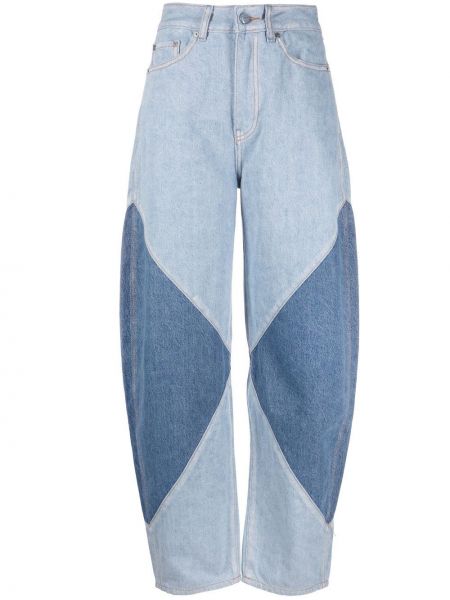 Tapered fit jeans Ganni blå