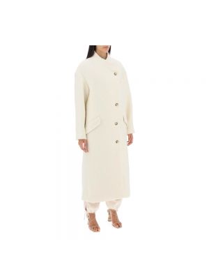 Płaszcz z alpaki Isabel Marant Etoile biały