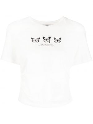 Bavlnené tričko s potlačou B+ab biela