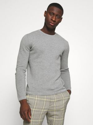 Меланжевый свитер Only & Sons серый