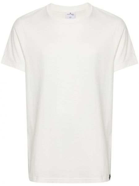 Памучна тениска с кръгло деколте Courreges бяло