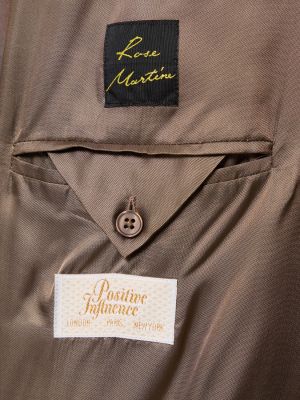 Satīna krekls viskozes ar garām piedurknēm Martine Rose brūns