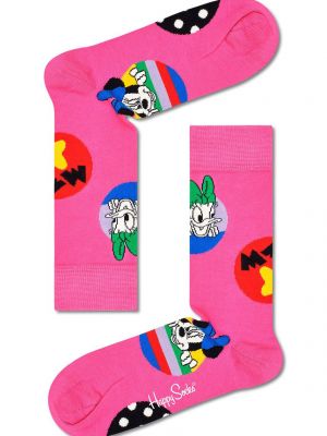Pöttyös zokni Happy Socks rózsaszín