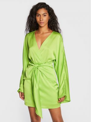 Robe de cocktail en tricot large Gina Tricot vert