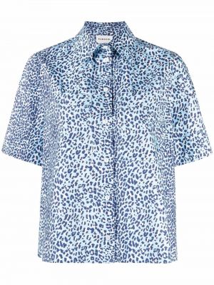 Hemd aus baumwoll mit print mit leopardenmuster P.a.r.o.s.h. blau