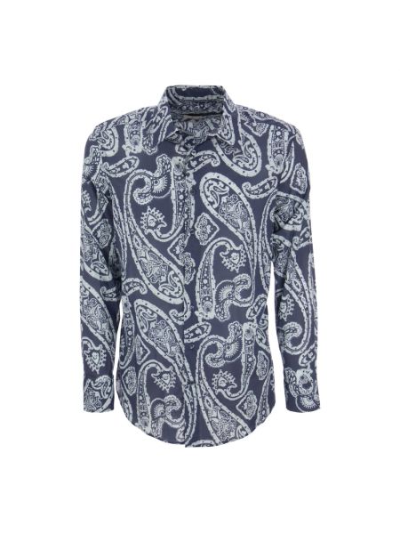 Koszula slim fit z wzorem paisley Etro niebieska
