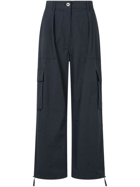 Pantalon palazzo en coton Studio Tomboy bleu