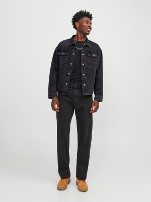 Voľná priliehavá džínsová bunda Jack & Jones čierna
