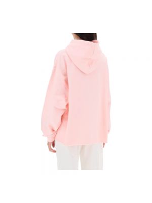 Sudadera con capucha de algodón con estampado Marni rosa
