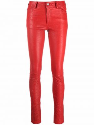 Pantalones de cuero Zadig&voltaire rojo