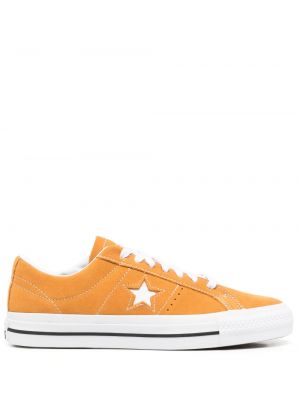 Sneakerși cu stele Converse One Star portocaliu
