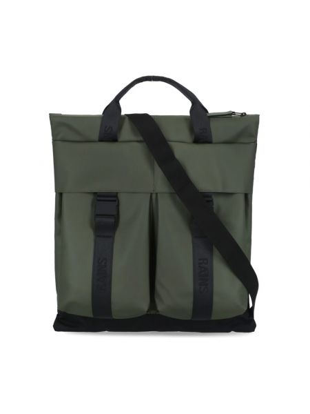 Shopper handtasche mit taschen Rains grün
