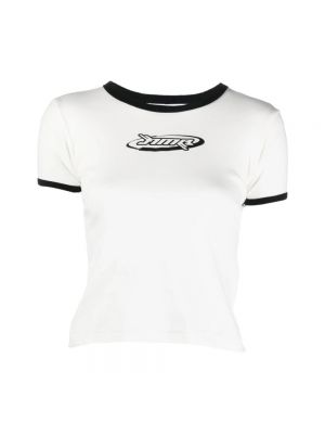 T-shirt en coton à imprimé Ambush blanc