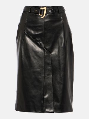 Кожаная юбка Tom Ford черная