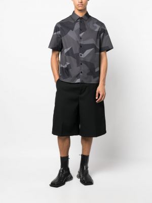 Košile s potiskem s abstraktním vzorem Neil Barrett černá