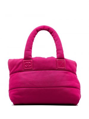 Шопинг чанта от джърси Chanel Pre-owned розово