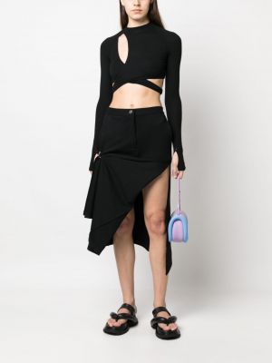 Drapované asymetrické sukně Jw Anderson černé