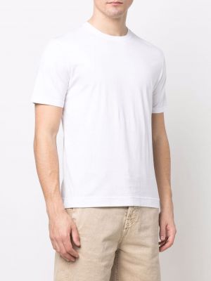 Tričko s kulatým výstřihem Fedeli bílé