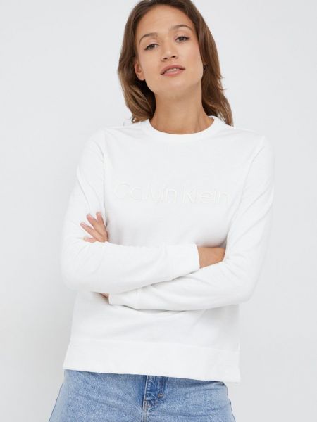 Суитчър с апликация Calvin Klein бяло