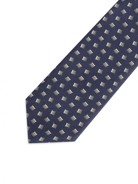 Corbata con estampado con estampado geométrico Dolce & Gabbana azul
