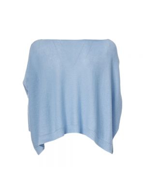 Jersey de cachemir de tela jersey con estampado de cachemira Le Tricot Perugia azul