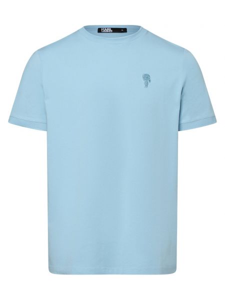 Koszulka bawełniana Karl Lagerfeld niebieska